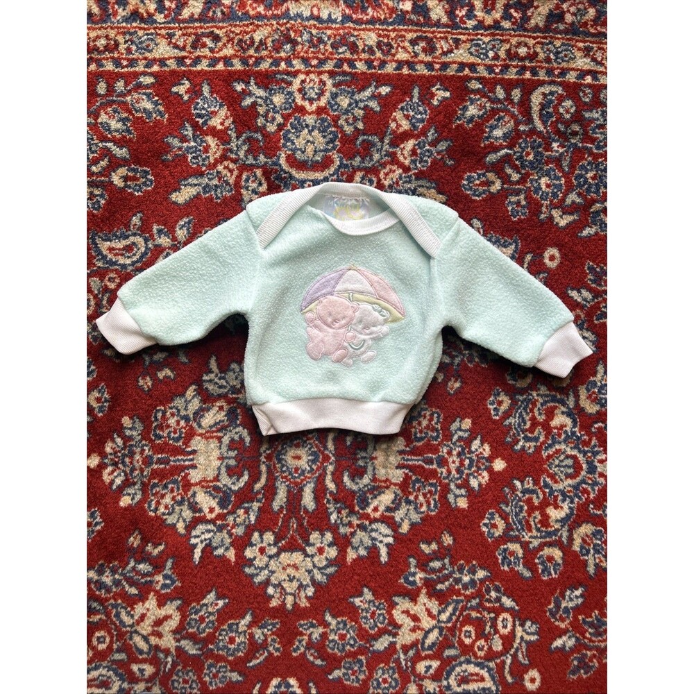 Monkey Bars Vintage 1990s Baby Sweatshirt Shirt 0-3 Months Umbrella Spring